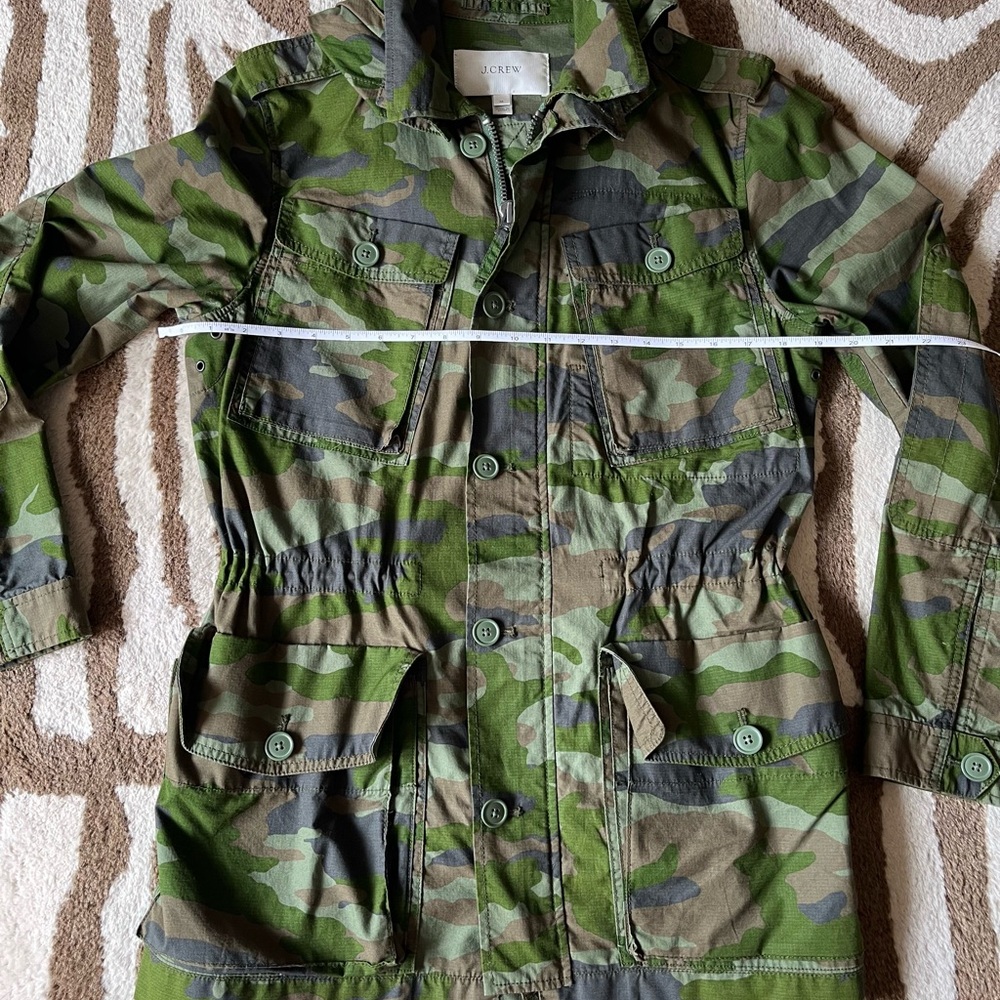 J. Crew Women's Hooded Camo Utility Jacket M - Picture 7 of 10